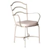 Archi Beige Chair in Stainless Steel