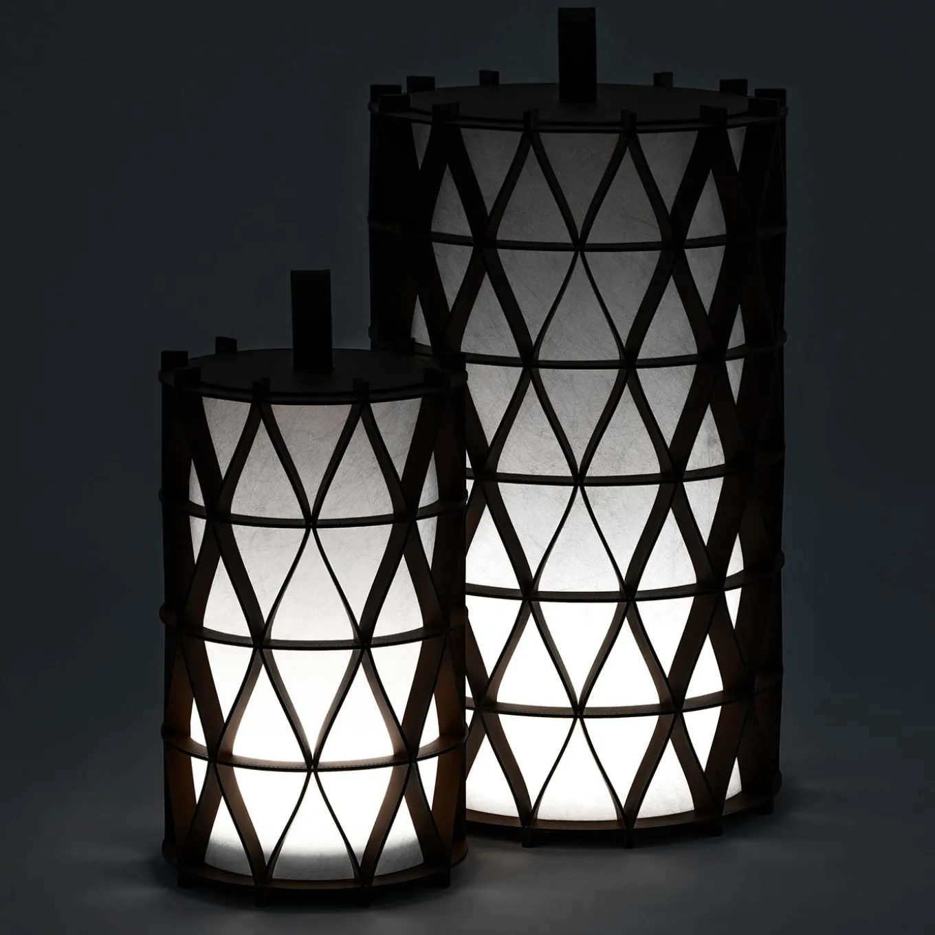Arena Short Brown Leather Lantern