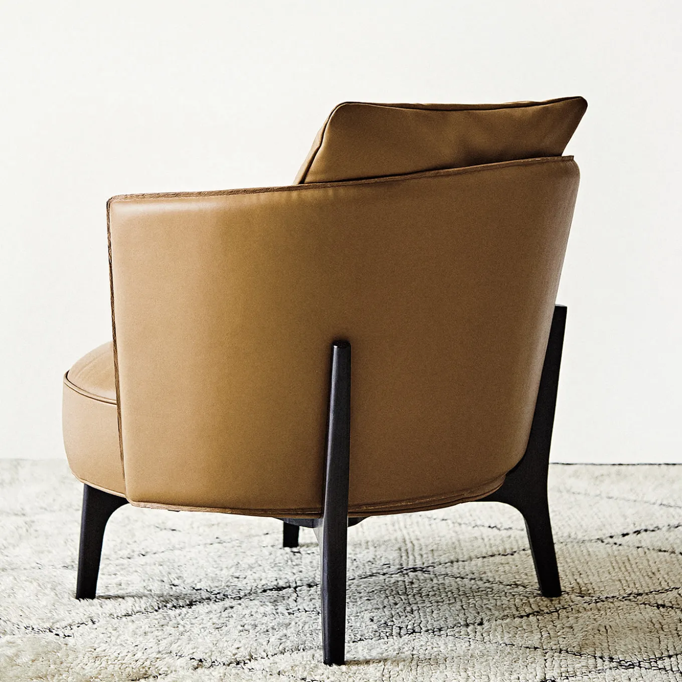 Ares 104 Brown & Black Armchair by Ludovica + Roberto Palomba