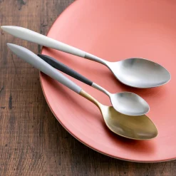 Ares 24-Piece Flatware Set in Gray with Box