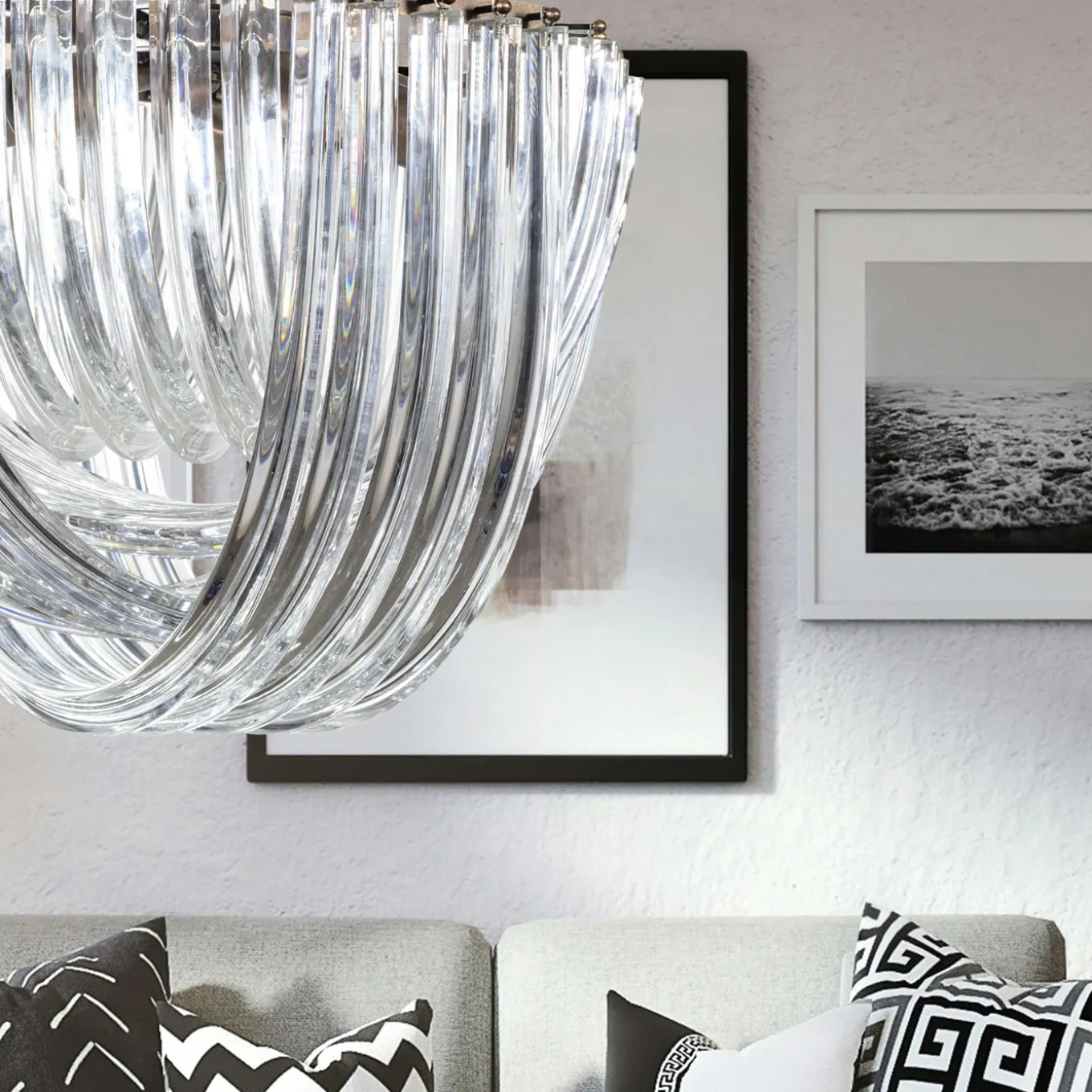 Ares Small Hexagonal Crystal Chandelier