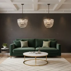 Ares Small Hexagonal Crystal Chandelier