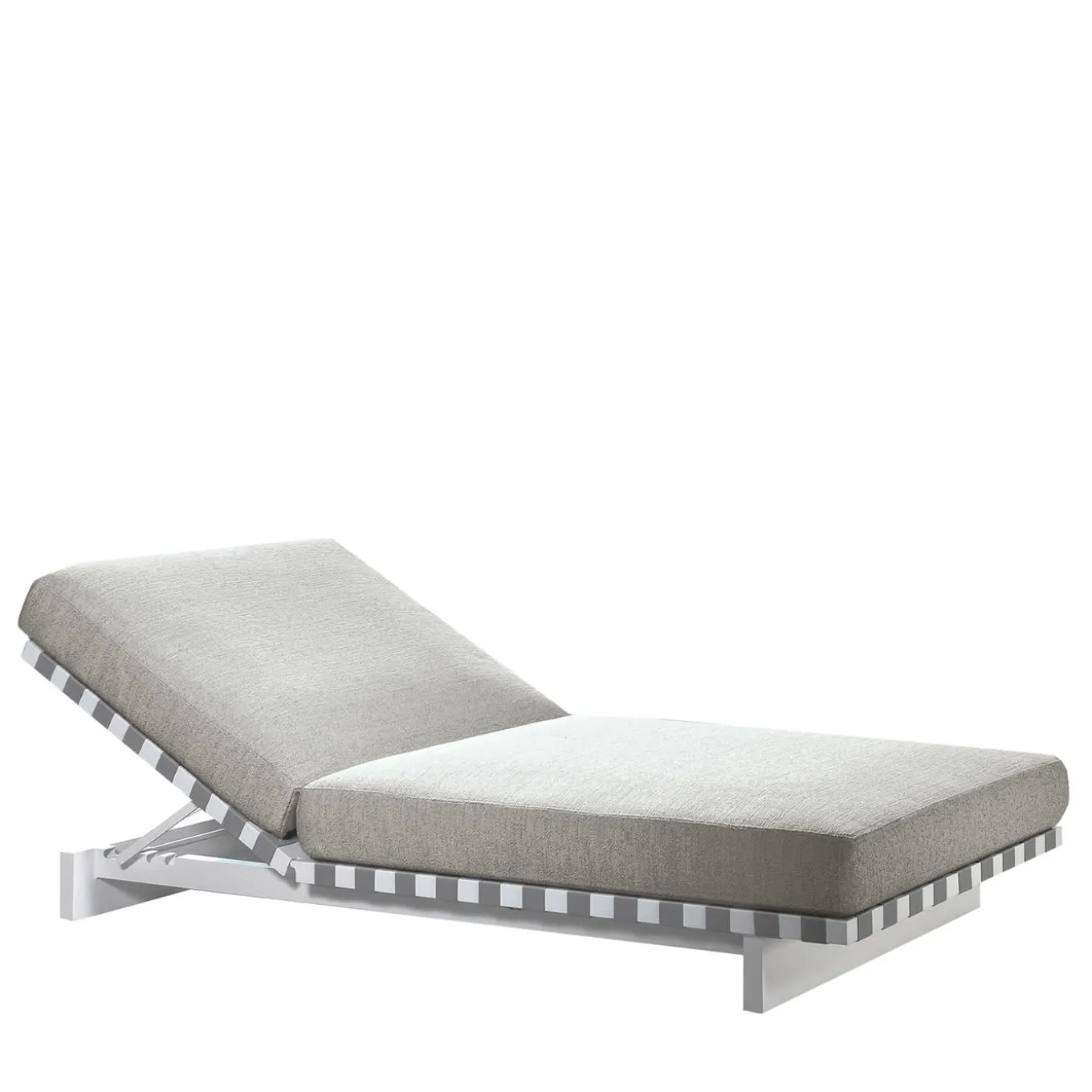 Argo Alu White-Mambo Pearl Sunbed by Ludovica and Roberto Palomba