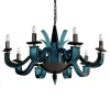 Argo Black and Aquamarine Chandelier 8 Lights