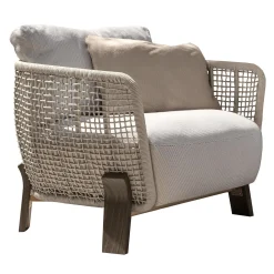 Argo Wood Beige/Teak Armchair by Ludovica & Roberto Palomba
