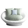 Aria Round White Sofa