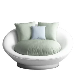 Aria Round White Sofa