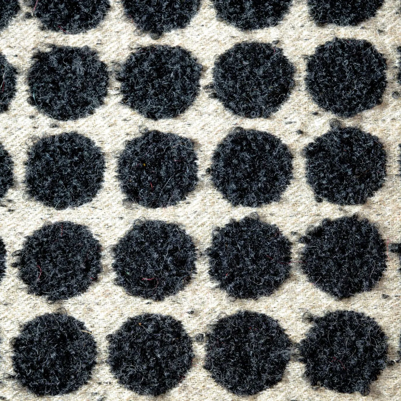Armoise Square Dotted Black & White Boucle Cushion