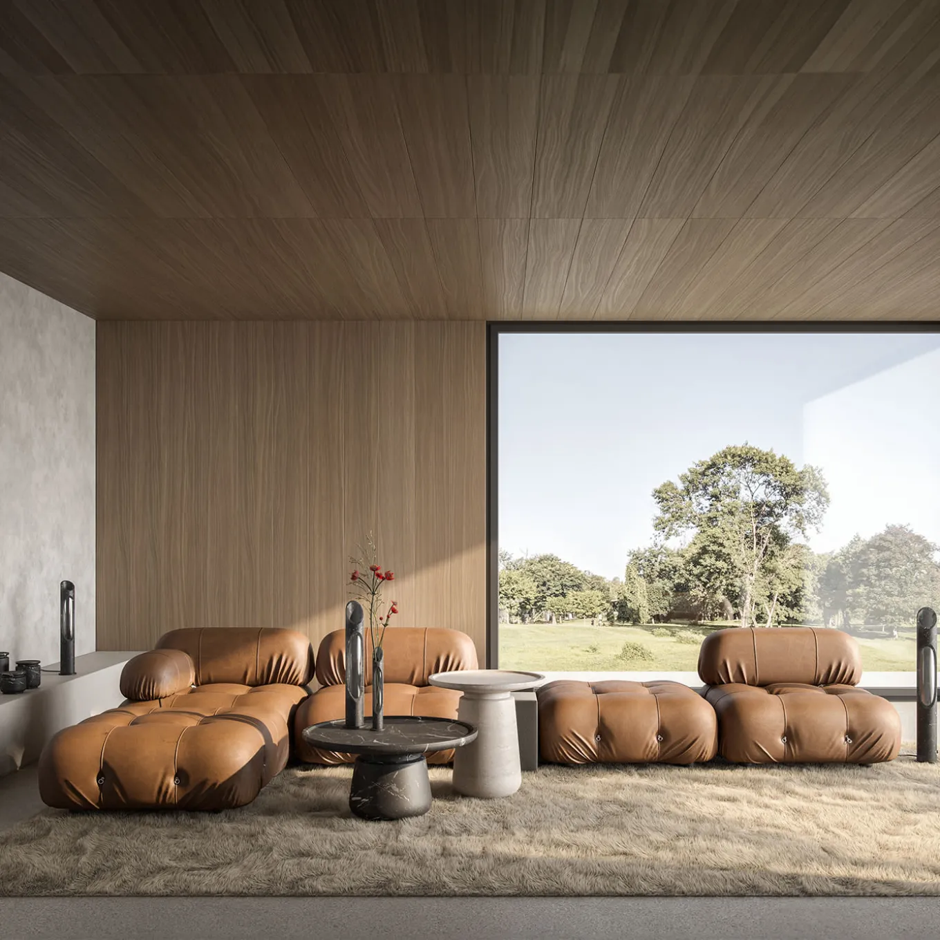 Armonia Lamp S in Black Marquinia marble by Jacopo Simonetti