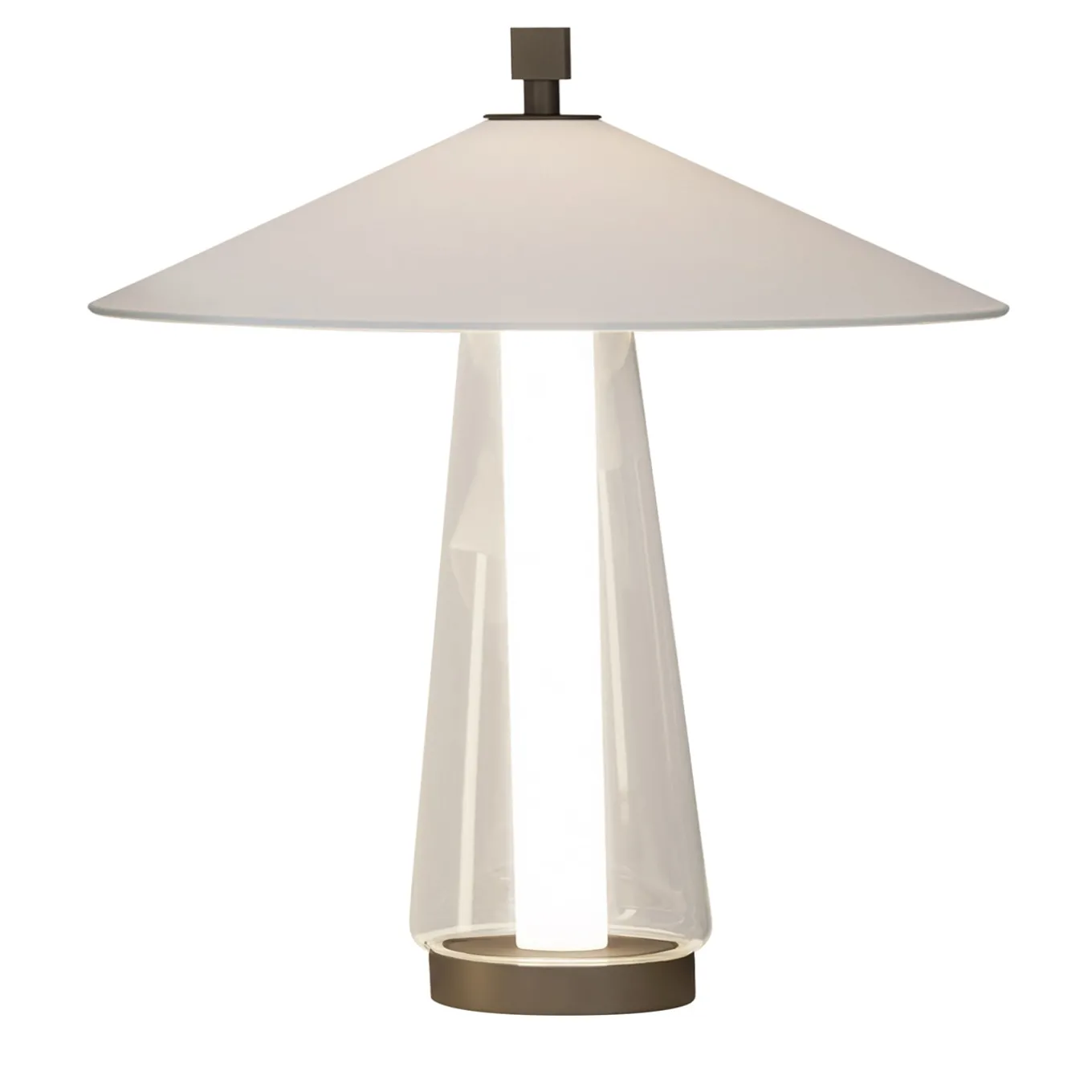 Asia Bronze & White Medium Table Lamp by Federico Peri