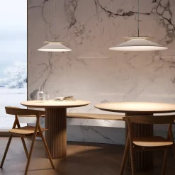 Asia Golden & White Pendant Lamp by Federico Peri