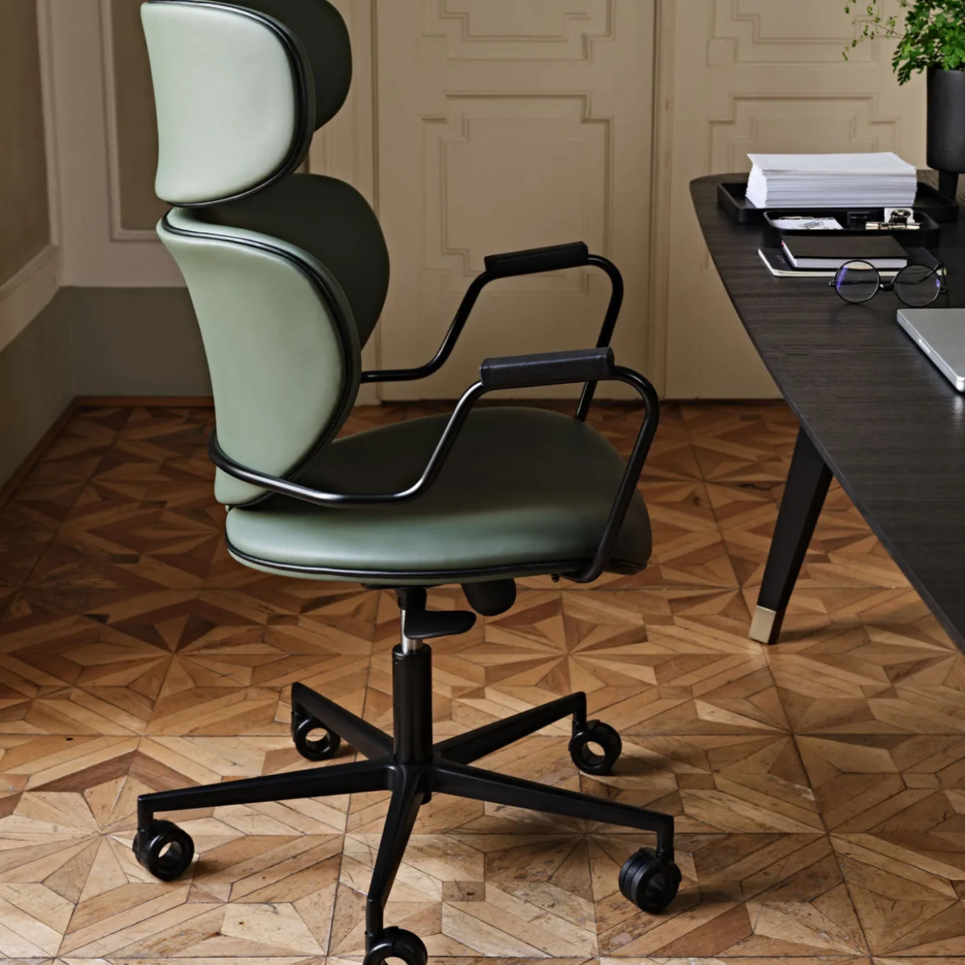 Asia Green Swivel Chair
