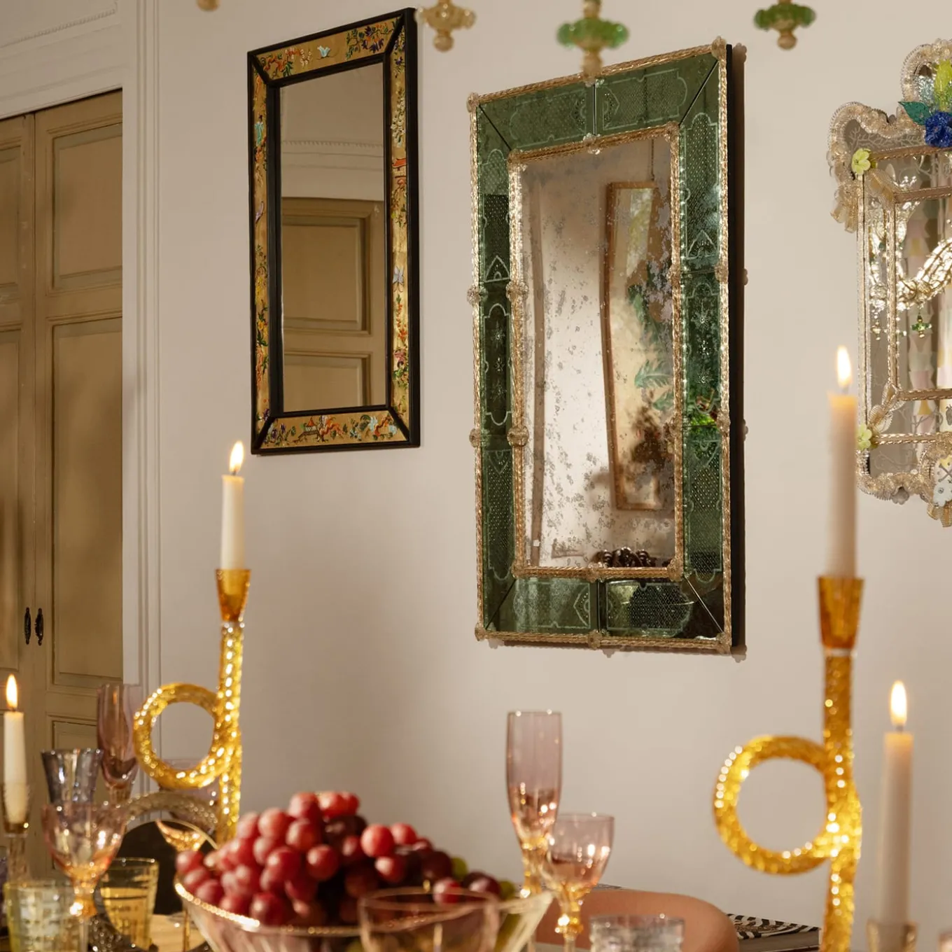 Asian Flowers Mirror