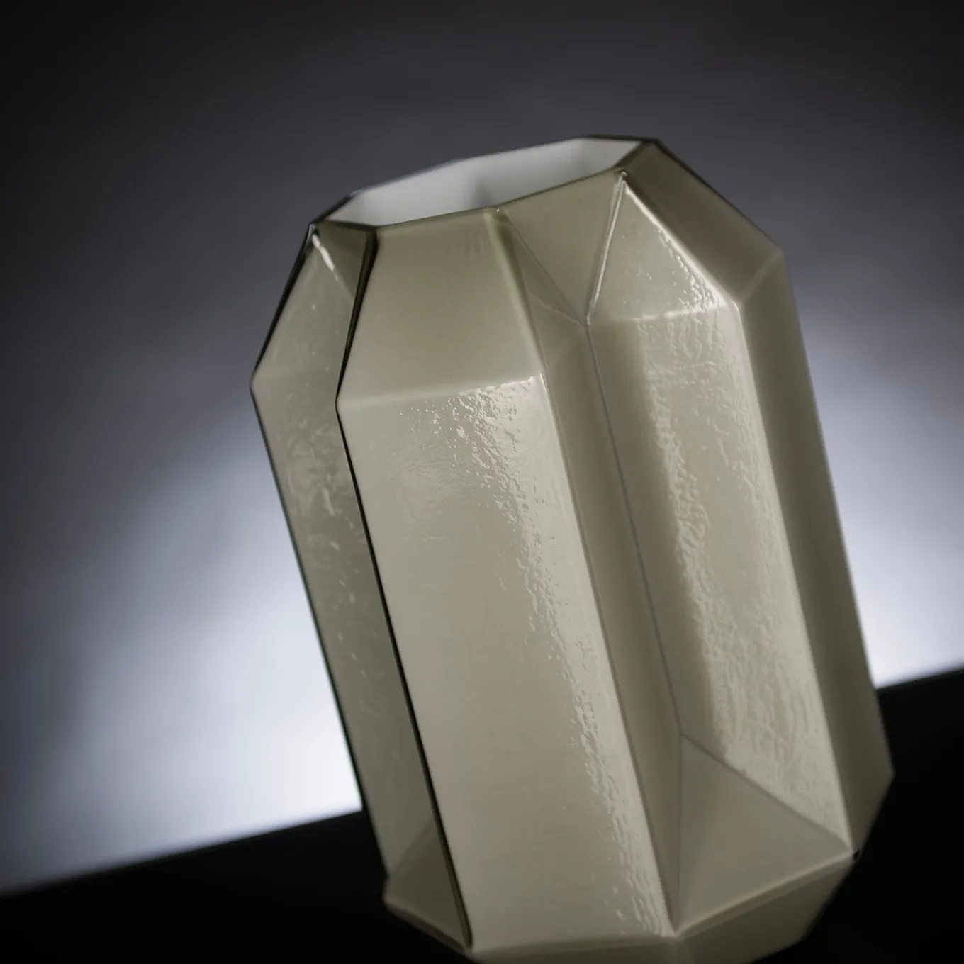 Asolo Smoky Gray & White Vase