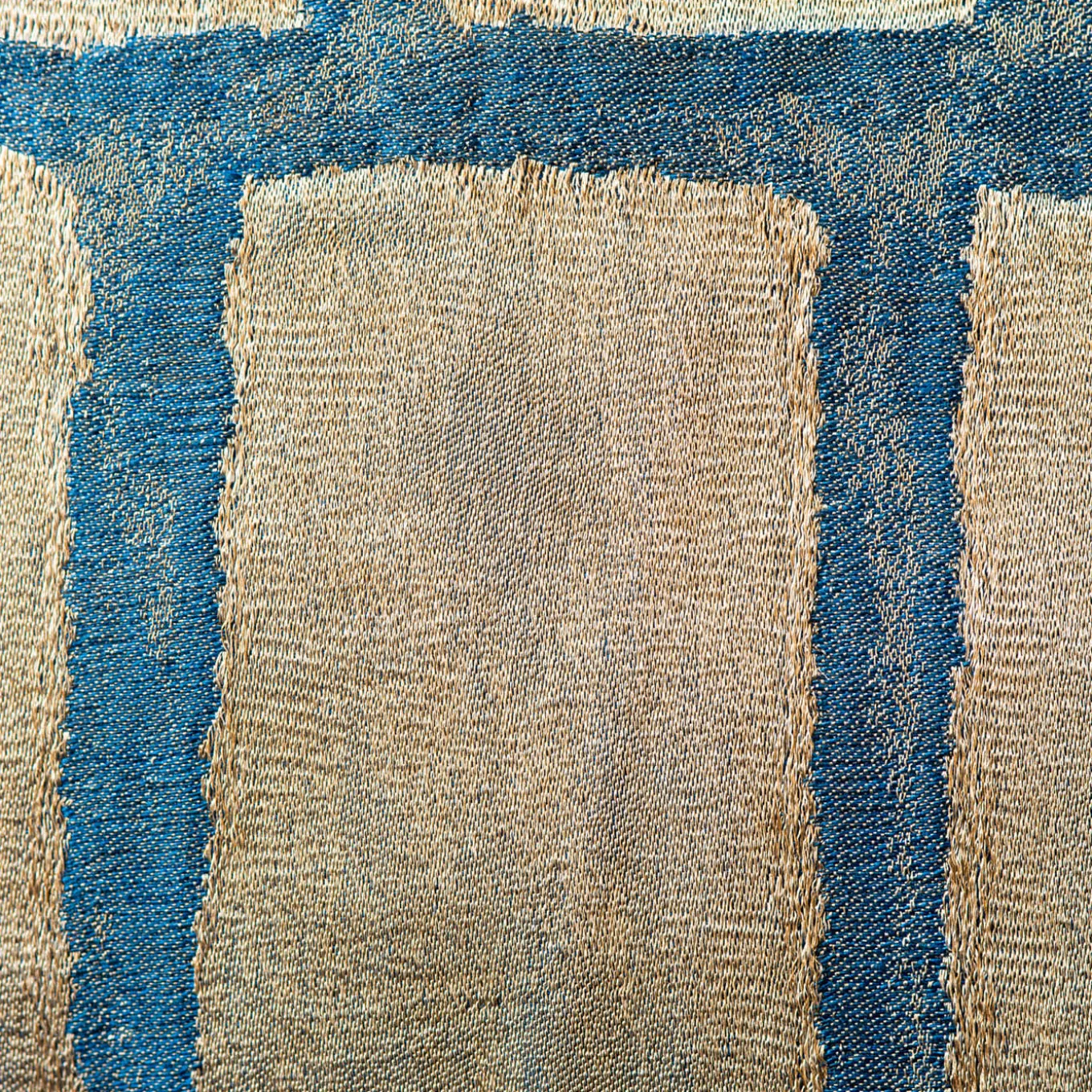 Asplenio Rectangular Patterned Blue & Beige Cushion