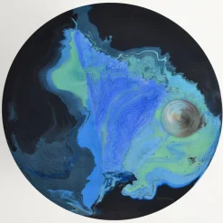 Astraliti Round Cool-Toned Metal Coffee Table #2