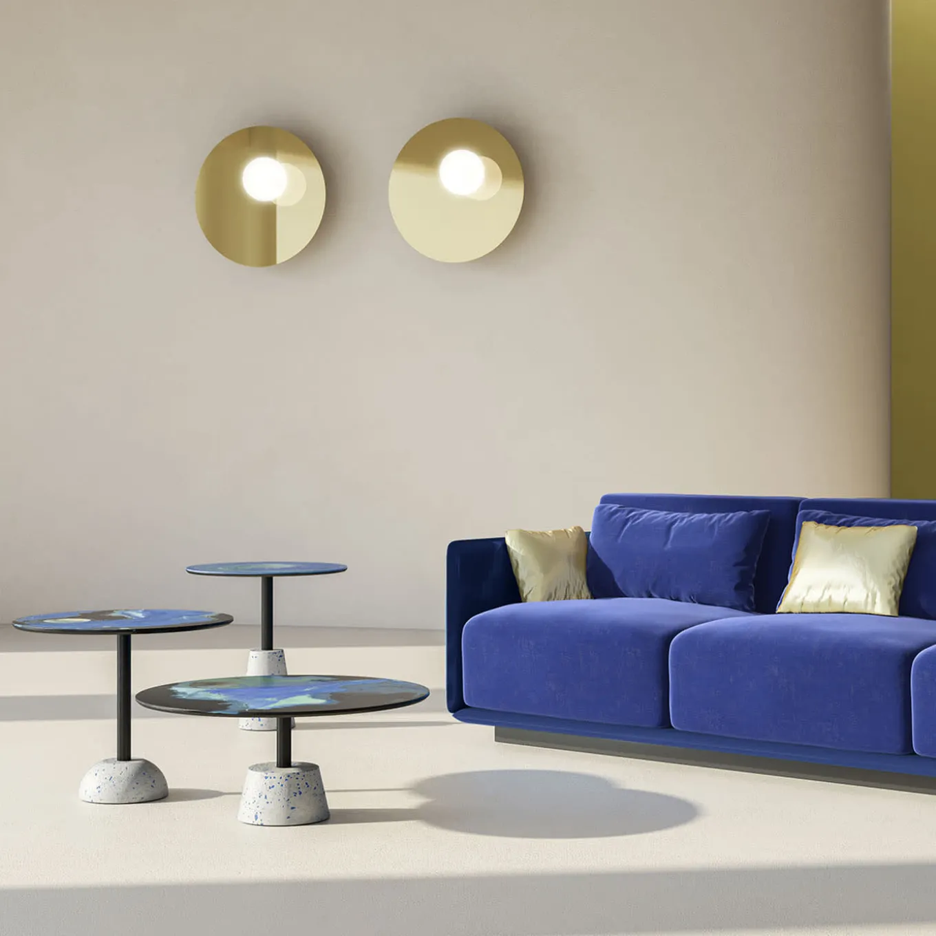 Astraliti Round Cool-Toned Metal Coffee Table #2
