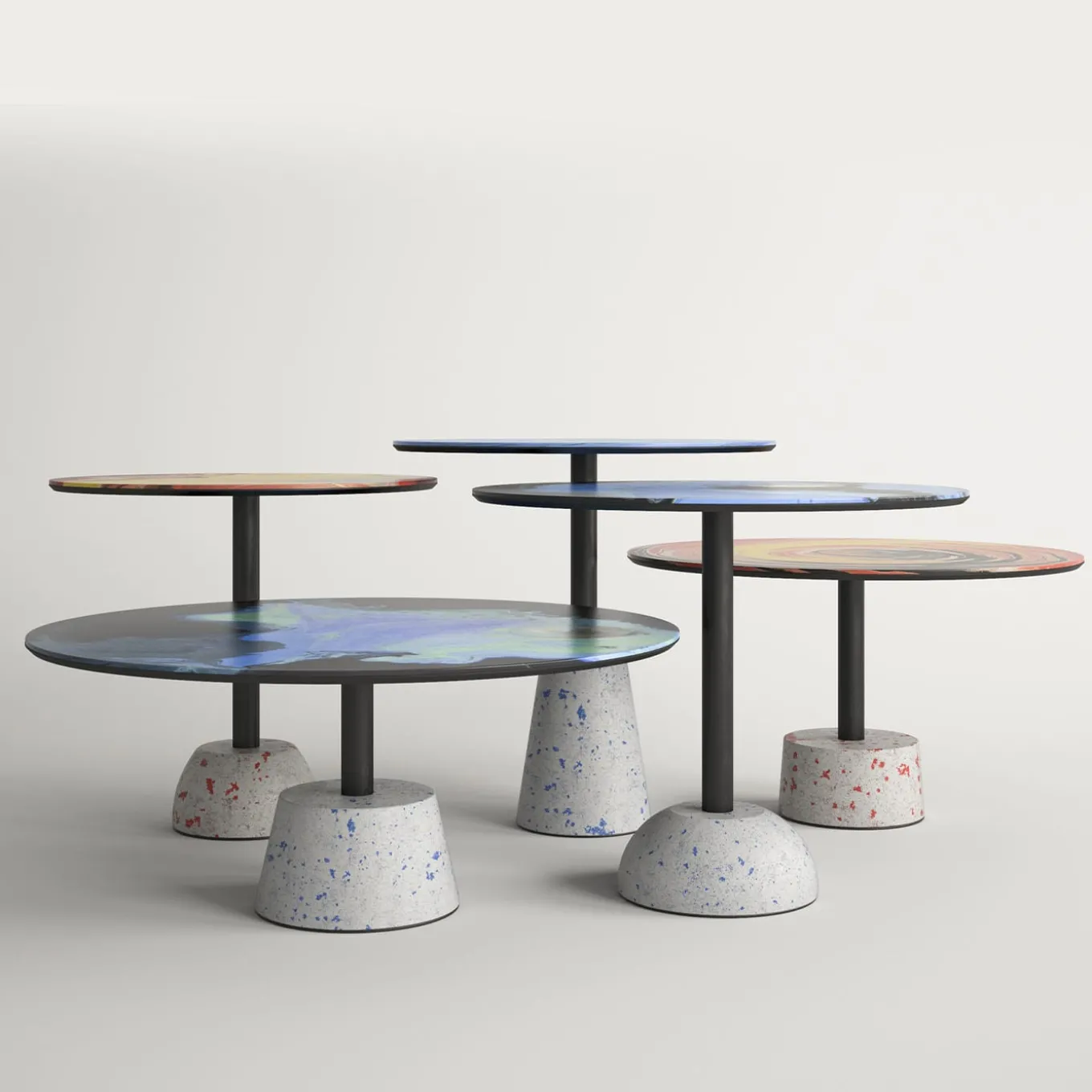 Astraliti Round Cool-Toned Metal Coffee Table #2