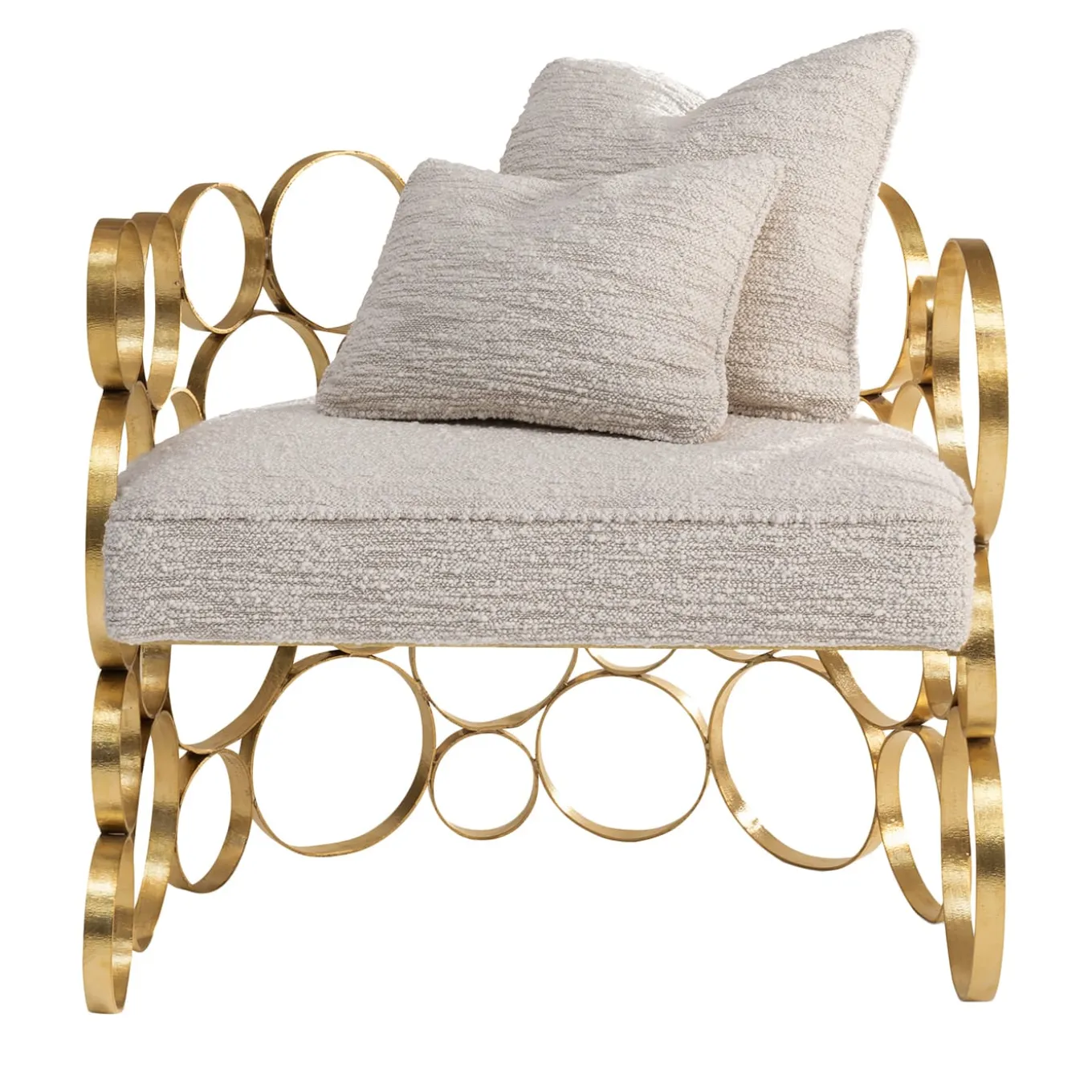 Astro Gold Brass Armchair by Galleria Flair Firenze