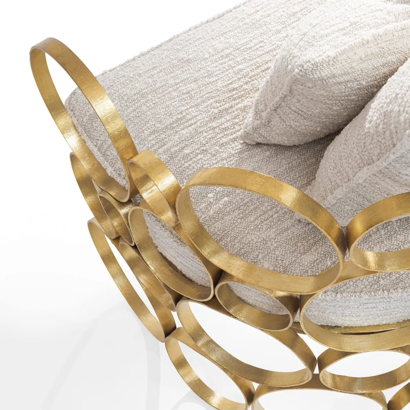 Astro Gold Brass Armchair by Galleria Flair Firenze