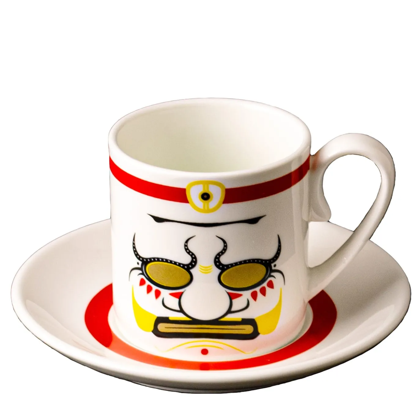 Asuka-Kio Set of 6 Coffee Cups with Saucers