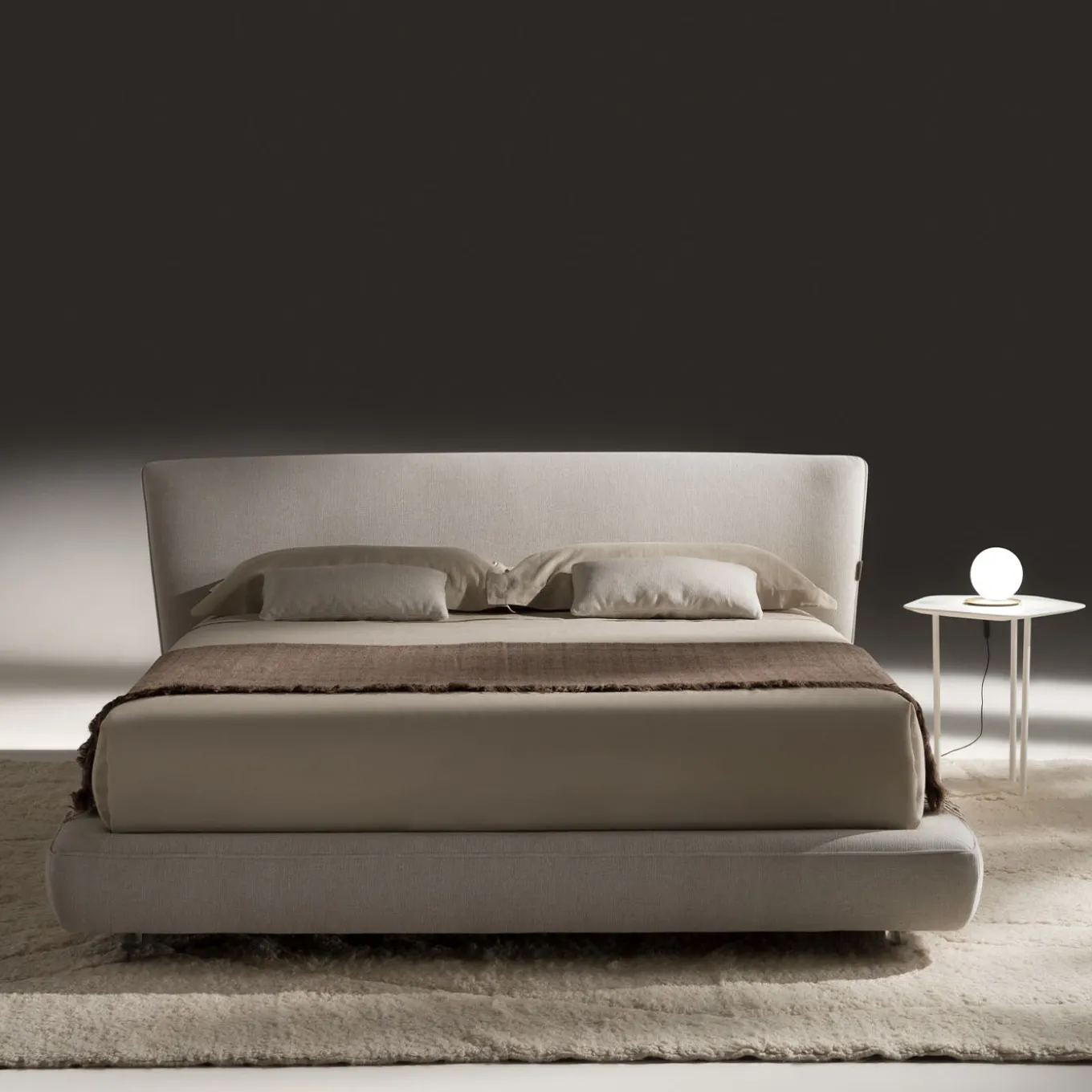 Athene Bed 905 in Beige Textile