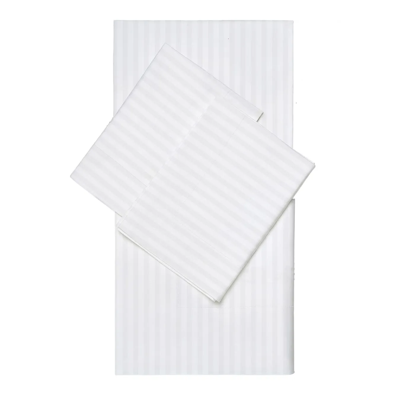 Athos Jacquard White US King Sheet Set
