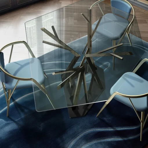 Atlantis Antique Gold Polished Metal Chair