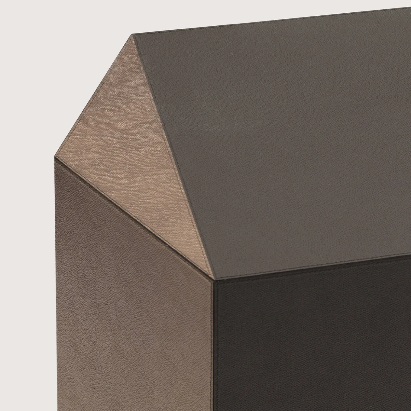 Atlas Stool with Central Brown Stripe