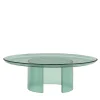 Atollo Teal Green Laquered glass Coffee Table 98