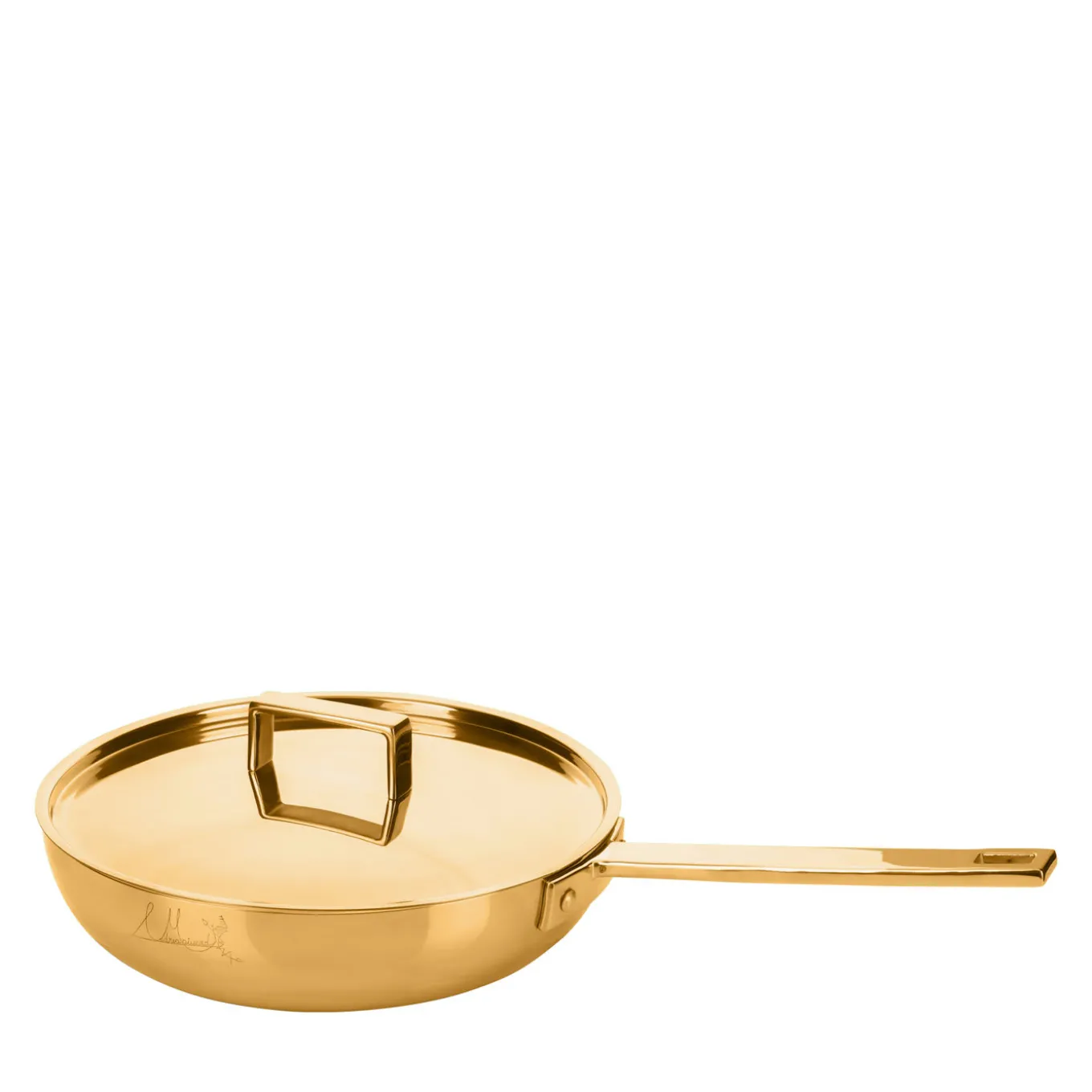 Attiva Gold 26 cm Frying Pan with Handle and Lid