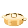 Attiva Gold 24cm Frying Pan with 2 Handles and Lid
