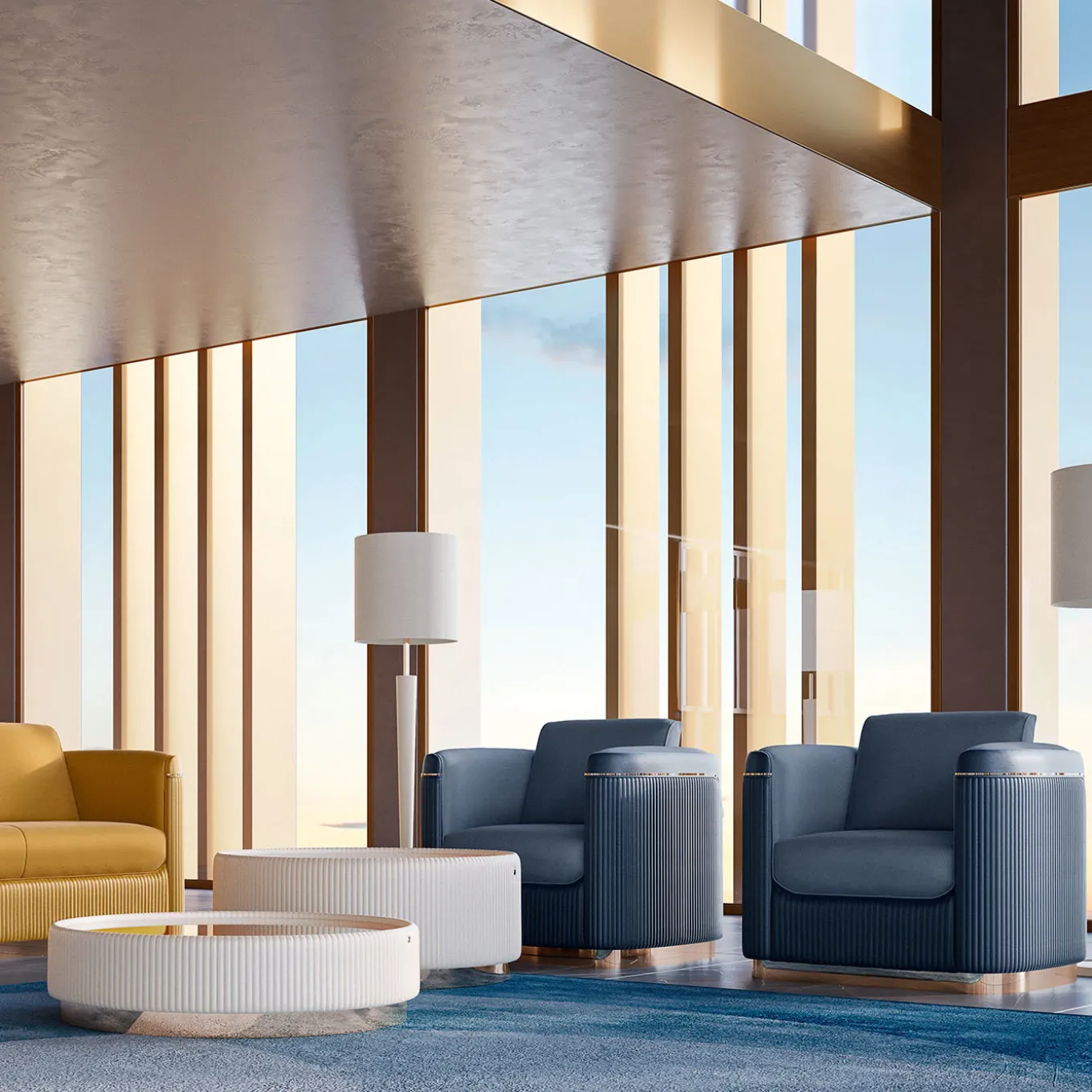 Augusta Cerulean Armchair