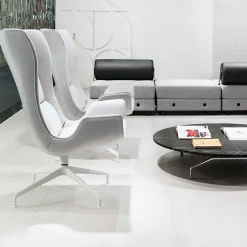 Aura Gray Armchair by Rainlight and Centro Progetti Tecno