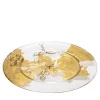 Aurora Dragonfly Gold Glass Decorative Dinner Plate