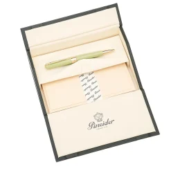 Avatar Fancy Mint Ballpoint Pen with Gold Trim