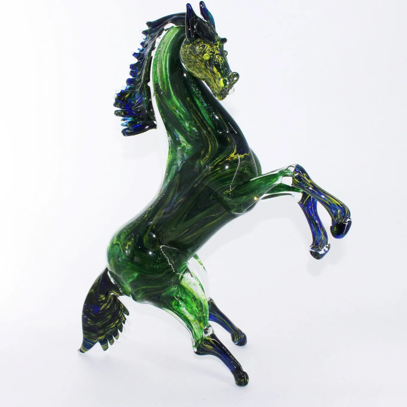Aventurine Horse Green Murano Glass Sculpture