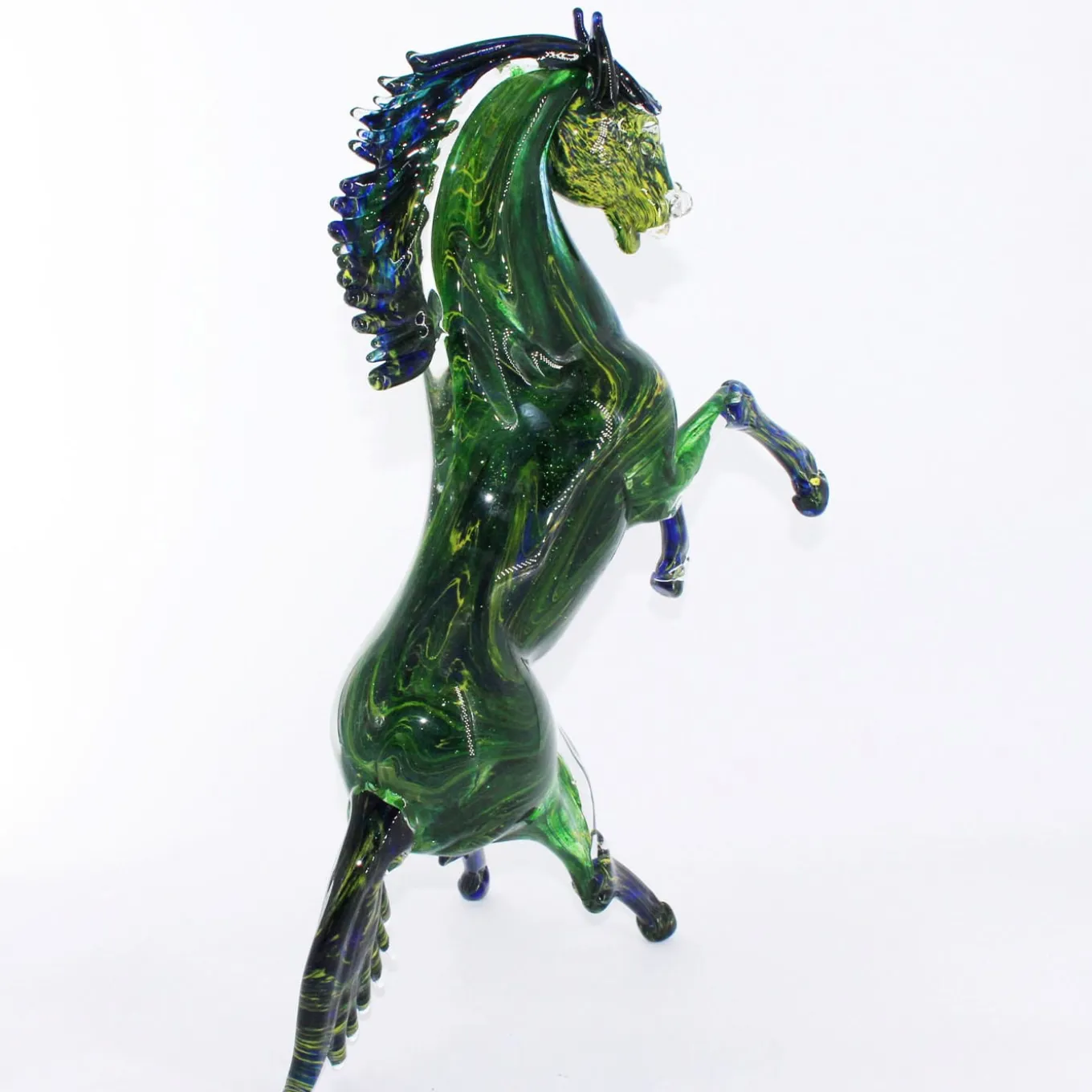 Aventurine Horse Green Murano Glass Sculpture