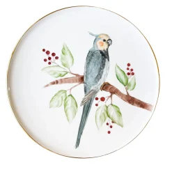 Avis Cacatua Ninfa Polychrome Large Plate