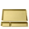 Axonometry Brass Desk Tray Set by Elisa Giovannoni