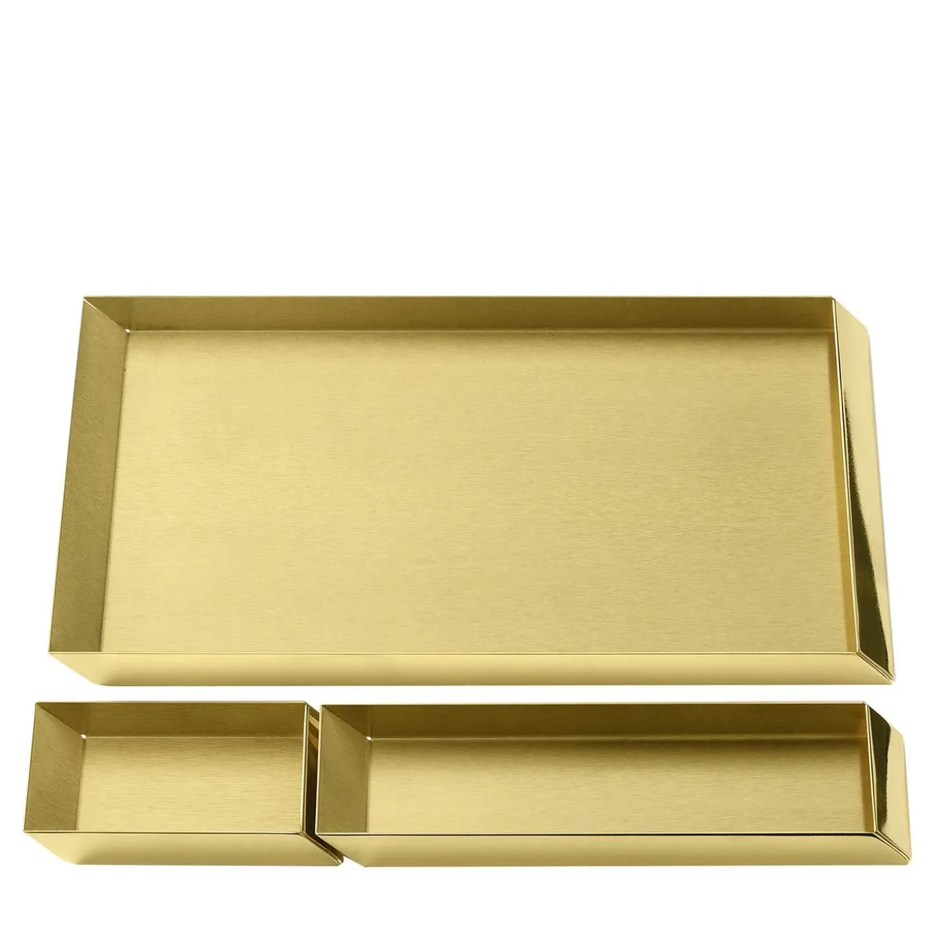 Axonometry Brass Desk Tray Set by Elisa Giovannoni
