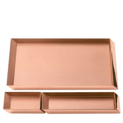 Axonometry Copper Tray Set by Elisa Giovannoni
