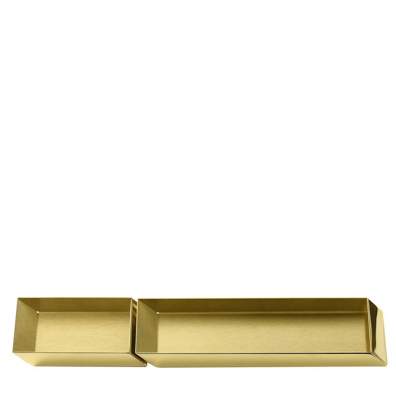 Axonometry Pen & Cards Brass Tray Set by Elisa Giovannoni