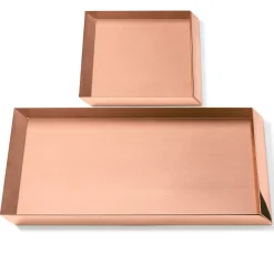 Axonometry Set of 2 Rose Trays By Elisa Giovannoni