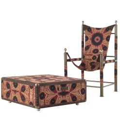 Babel Brown Foldable Travel Chair and Trunk