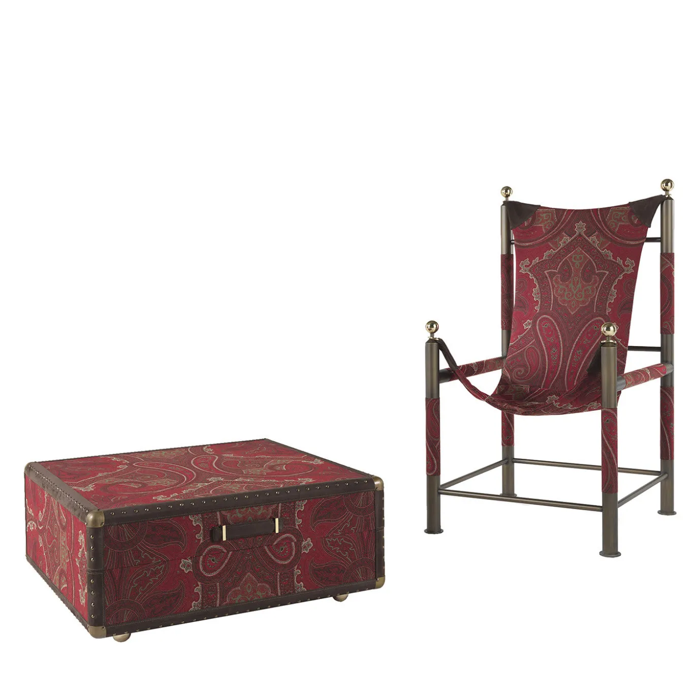 Babel Red Foldable Travel Chair and Trunk