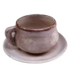 Babi Brick-Red Espresso Cup with Saucer