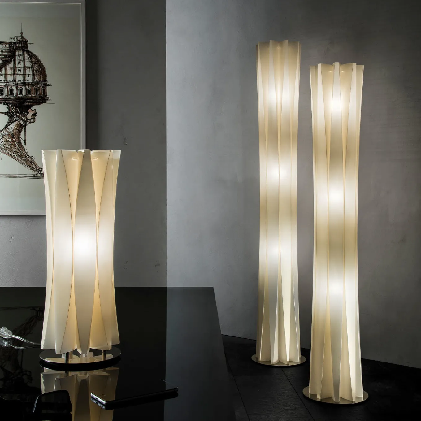 Bach XXL Gold Floor Lamp by Francesco Paretti