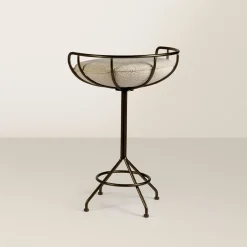 Back To Bronze White Stool