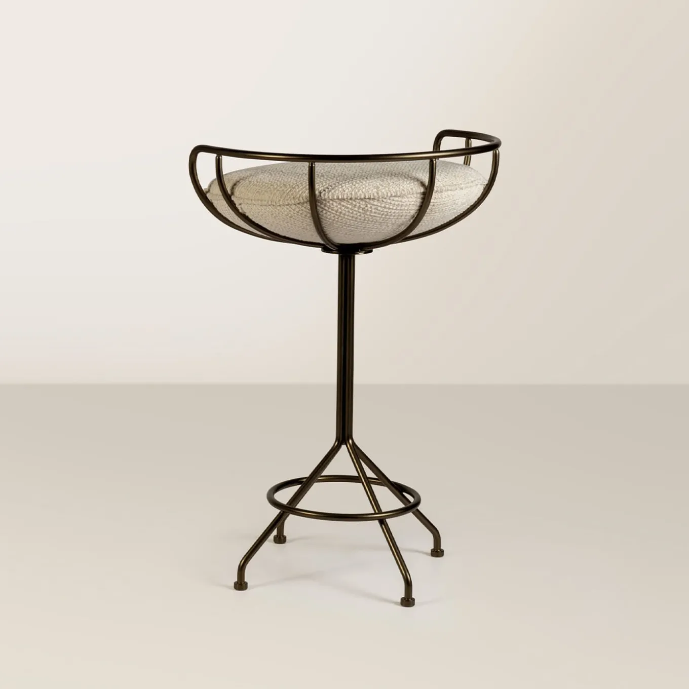 Back To Bronze White Stool